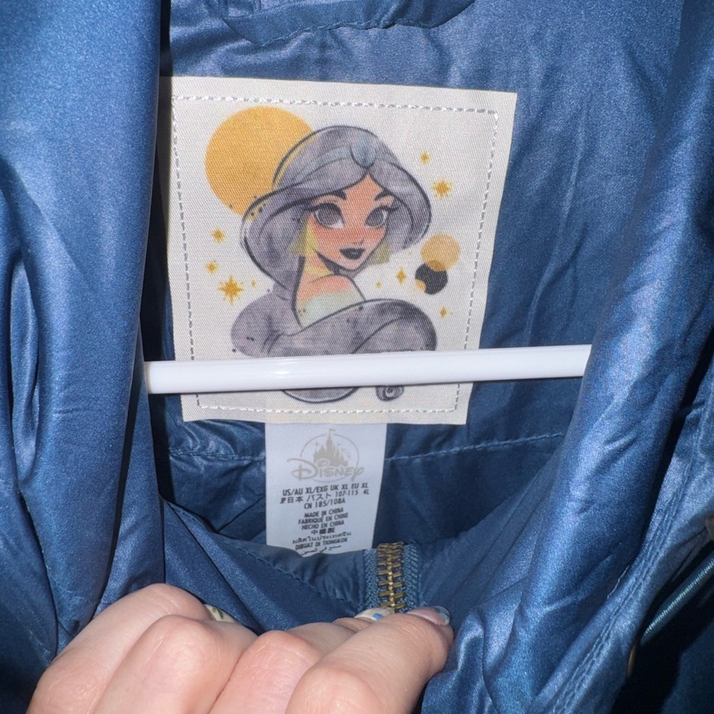 Disney Navy Jasmine Hooded Rain Coat - Picture 2 of 7